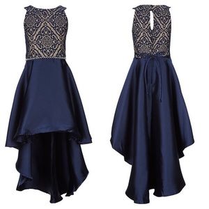 Girls size 8. High Low Dress Navy